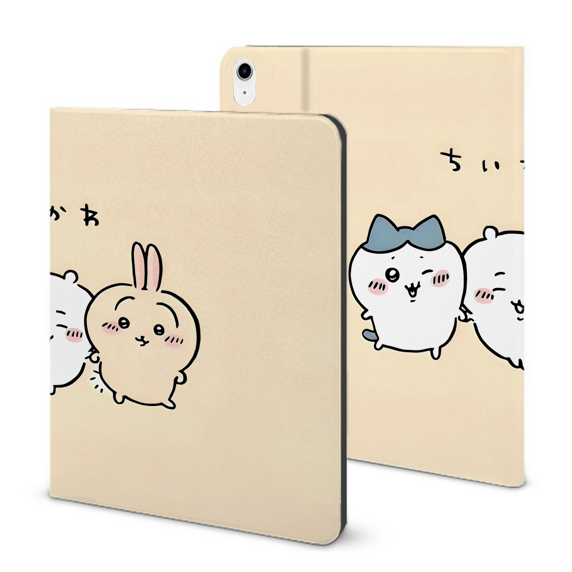 （画像用） ちいかわ Chii-kawa IPad ケース ブック型 PUレザー TPU 耐衝撃 軽量 薄型 ペン収納なし 全面保護 IPad 各モデル対応